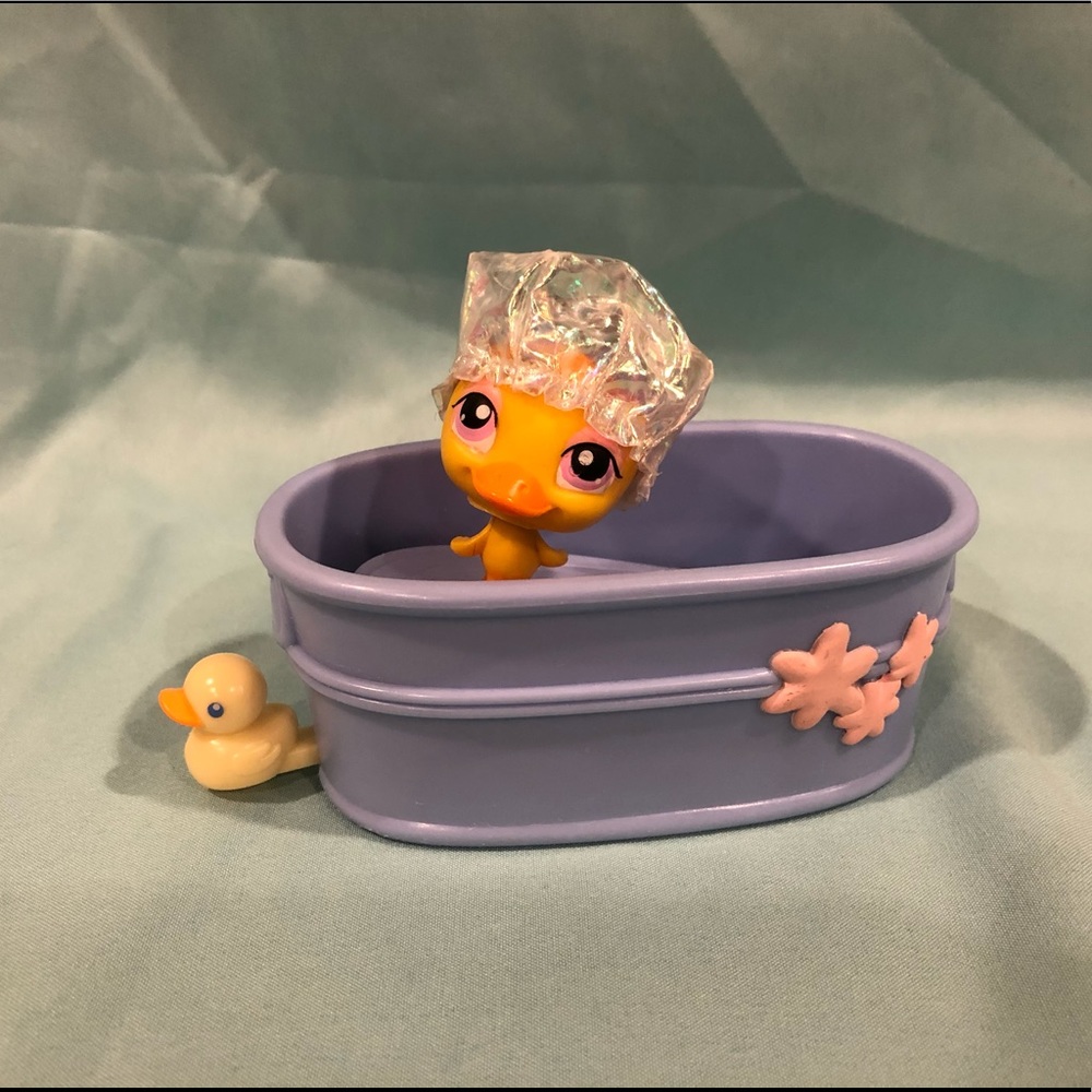 Littlest Pet Shop RARE Yellow Duck #247 Bath Cap